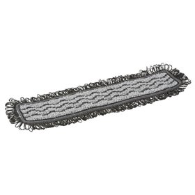 Vikan Microfiber Damp42 - Microfiber Flat Mop - Dark Gray - Velcro - 400mm