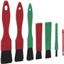 Vikan Transport set 7 Brushes and Brushes - Red - Green - Soft Fibers