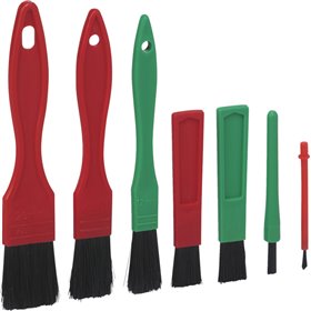 Vikan Transport set 7 Brushes and Brushes - Red - Green - Soft Fibers