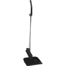 Vikan Microfibre Combination Set Dustpan with Sweeper - Long Handle - Black - 985mm