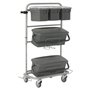 Vikan Microfibre Work Trolley Slimliner for Microfibre Cleaning - Gray - 40cm