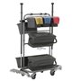 Vikan Microfibre Work Trolley Slimliner for Microfibre Cleaning - Gray - 40cm