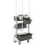 Vikan Microfibre Work Trolley Slimliner for Microfibre Cleaning - Gray - 40cm