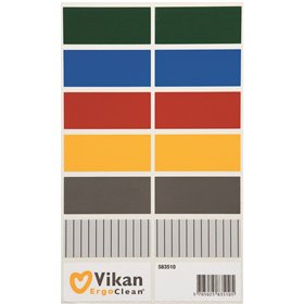 Vikan Microfibre 583510 Sticker sheet for - Color coding