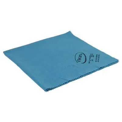 Vikan Microfibre Lustre 40 Microfiber Cloth - Blue - 400x400mm