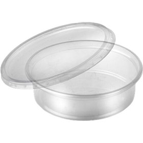 Sauce cups 50cc Round Transparent PET Including Lids Ø 70.3mm