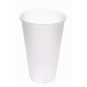 Milkshake cups "Reusable" 400ml (16oz), PP Ø 9 x 13.5 cm Transparent -Horecavoordeel.com-