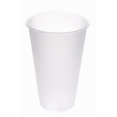 Milkshake cups "Reusable" 400ml (16oz), PP Ø 9 x 13.5 cm Transparent -Horecavoordeel.com-