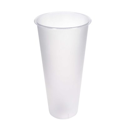 Milkshakebekers "Herbruikbaar" 400ml (16oz), PP Ø 9 x 13,5 cm Transparant -Horecavoordeel.com-