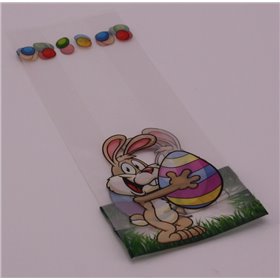 Block bottom bags With Easter Bunny Imprint 80+50x250mm -Horecavoordeel.com-