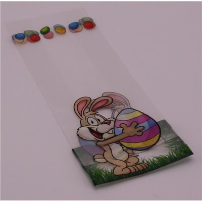 Block bottom bags With Easter Bunny Imprint 80+50x250mm -Horecavoordeel.com-