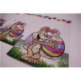 Block bottom bags With Easter Bunny Imprint 70+40x220mm -Horecavoordeel.com-