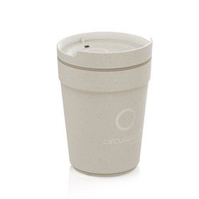 Reusable cups Circulcup 300 ml, PP Ø 8 x 10 cm beige graphite "Circulware" -Horecavoordeel.com-