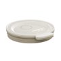 Lids for reusable cups Circulcup flat with ring, PP Ø 8 cm beige graphite "Circulware" -Horecavoordeel.com-