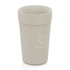 Herbruikbare Bekers Circulcup 400ml PP Ø 8 x 14,1cm Beige Graphite "Circulware" -Horecavoordeel.com-