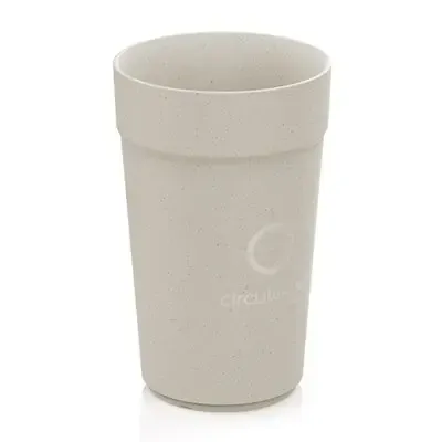 Reusable Cups Circulcup 400ml PP Ø 8 x 14.1cm Beige Graphite "Circulware" -Horecavoordeel.com-
