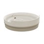 Lids For Reusable Cups Circulcup Sippy With Ring PP Ø 8cm Beige Graphite "Circulware" -Horecavoordeel.com-