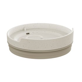 Deksels Voor Herbruikbare Bekers Circulcup Sippy Met Ring PP Ø 8cm Beige Graphite "Circulware" -Horecavoordeel.com-