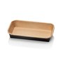 Kraft Sushi Tray Brown/Black 160x91x24mm + PET Lids -Horecavoordeel.com-