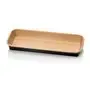 Kraft Sushi Tray Brown/Black 221x91x24mm + PET Lids -Horecavoordeel.com-