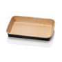 Kraft Sushi Tray Brown/Black 165x115x24mm + PET Lids -Horecavoordeel.com-