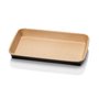 Kraft Sushi Tray Brown/Black 221x138x24mm + PET Lids -Horecavoordeel.com-