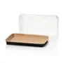 Kraft Sushi Tray Bruin/Zwart 241 x 152 x 24mm + PET Deksels -Horecavoordeel.com-