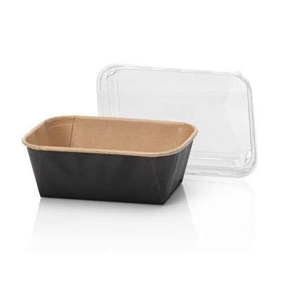 Kraft Bakjes 750ml Bruin/Zwart 168 Serie Rechthoek 168 x 118 x 58mm -Horecavoordeel.com-