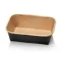 Kraft Containers 750ml Brown/Black 168 Series Rectangle 168 x 118 x 58mm -Horecavoordeel.com-