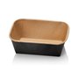 Kraft Containers 900ml Brown/Black 168 Series Rectangle 168 x 118 x 68mm -Horecavoordeel.com-