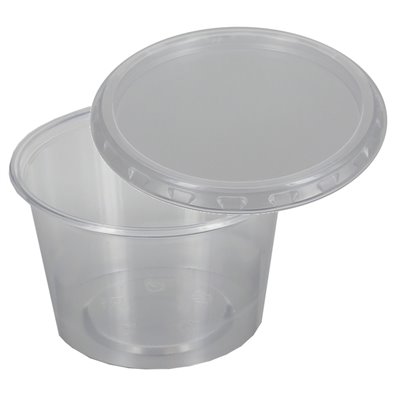 Sauce cup 100cc Round P-4 Transparent Including Lid 