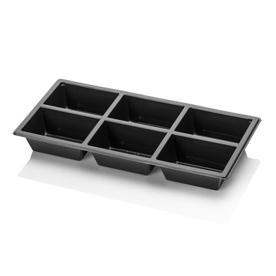 Tapas Bowls 6-compartment RPET Black 250x120x30mm -Horecavoordeel.com-