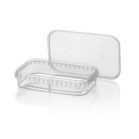 Sealable Meal Containers 500cc PP Transparent with Lids (Injection Moulding) 184.5 x 118 x 38mm -Horecavoordeel.com-