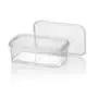 Verzegelbare Maaltijdbakken 1000cc PP Transparant met Deksels (Spuitgiet) 184,5 x 118 x 66mm -Horecavoordeel.com-