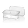 Sealable Meal Containers 1000cc PP Transparent with Lids (Injection Moulding) 184.5 x 118 x 66mm -Horecavoordeel.com-