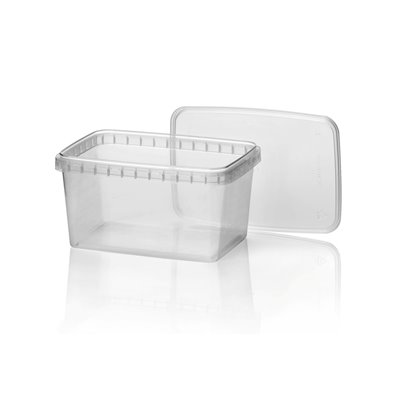 Sealable Injection Molding Containers 1600cc PP Transparent 192 x 129 x 94.5mm -Horecavoordeel.com-