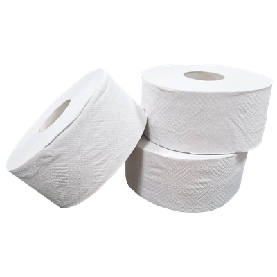 Toiletpapier Mini Jumbo Recycled Tissue 2 laags 180 meter Verpakking 12 rollen