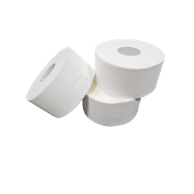 Toiletpapier Mini Jumbo EU Ecolabel 100% Cellulose 2 laags 180 meter Verpakking 12 rollen