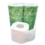 Toiletpapier met Banderol EU Ecolabel 100% Cellulose 2 laags 180 vel Verpakking 24 x 4 rollen