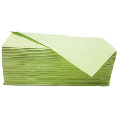 Handdoeken Z Gevouwen 100% Cellulose Groen 2 laags 23 x 25 cm Verpakking 20 x 160 doeken