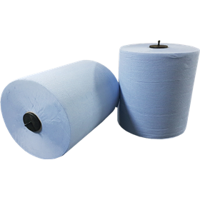 Handdoekrol Matic 100% Cellulose Blauw 2 laags 21 cm Verpakking 6 x 150 meter