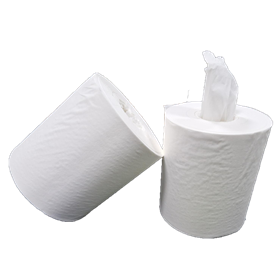 Handdoekrol Midi Coreless 100% Cellulose Glad 1 laags 20 cm Verpakking 6 x 300 meter -Horecavoordeel.com-