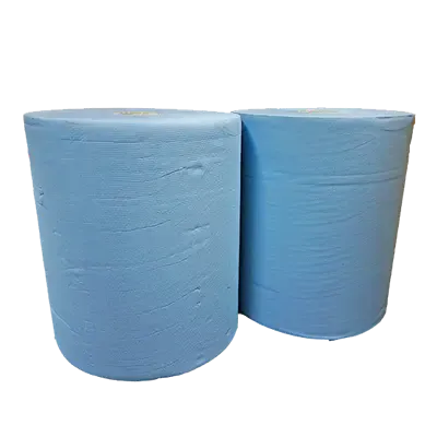 Industriepapier / Uierpapier Verlijmd Mixed Cellulose Blauw 2 laags 37 cm Verpakking 2 x 380 meter