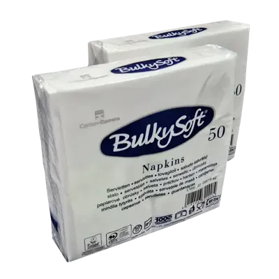 Servetten 1/4 Vouw EU Ecolabel 100% Cellulose 2 laags 33 x 33 cm Verpakking 36 x 50 servetten