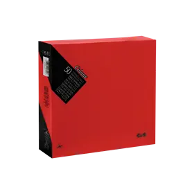 Servetten 1/4 Vouw EU Ecolabel 100% Cellulose Rood 2 laags 40 x 40 cm Verpakking 24 x 50 servetten