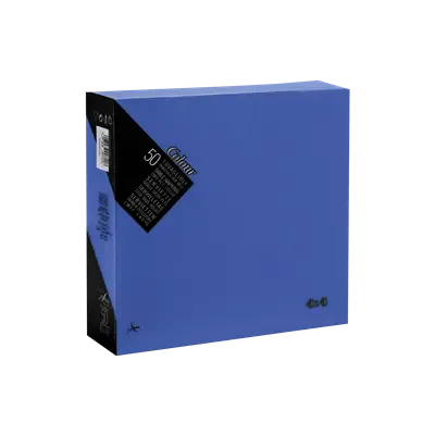 Servetten 1/4 Vouw EU Ecolabel 100% Cellulose Blauw 2 laags 40 x 40 cm Verpakking 24 x 50 servetten