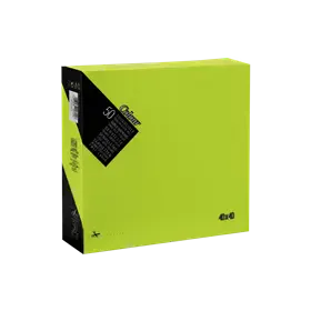 Servetten 1/4 Vouw EU Ecolabel 100% Cellulose Lime Groen 2 laags 40 x 40 cm Verpakking 24 x 50 servetten