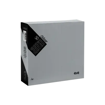 Servetten 1/4 Vouw EU Ecolabel 100% Cellulose Grijs 2 laags 40 x 40 cm Verpakking 24 x 50 servetten