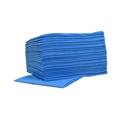 HACCP Food Sopdoek M Vouw Blauw 1 laags 45 x 50 cm Verpakking 10 x 25 doeken