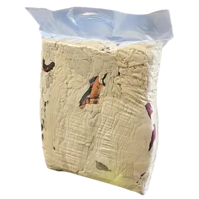 Poetdoeken Wit met Gekleurd Randje 2de Kwaliteit Wit WTR Verpakking 5 kilo in folie 